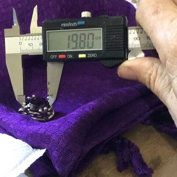 Necklace, Large Amethyst Pendant, New with Tags, Sterling Silver, Handmade, Arti - Picture 5 of 8